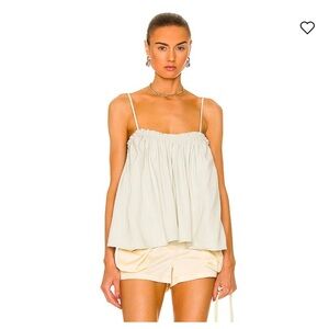 NWT Aeron Cathleen Linen Blend Oversized Strappy Tank In Pistachio 42 / US 10